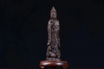 Full three-dimensional submerged grade Guanyin positive district Brunei agarwood natural raw material pure hand-carved ornaments collection level