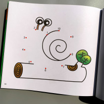 Childrens digital connection painting Chinese baby drawing line drawing line kindergarten pen control training filling color