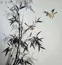 Pure hand-painted Chinese painting works four feet off the fine ink painting of Chinese painting bamboo boutique literati painting