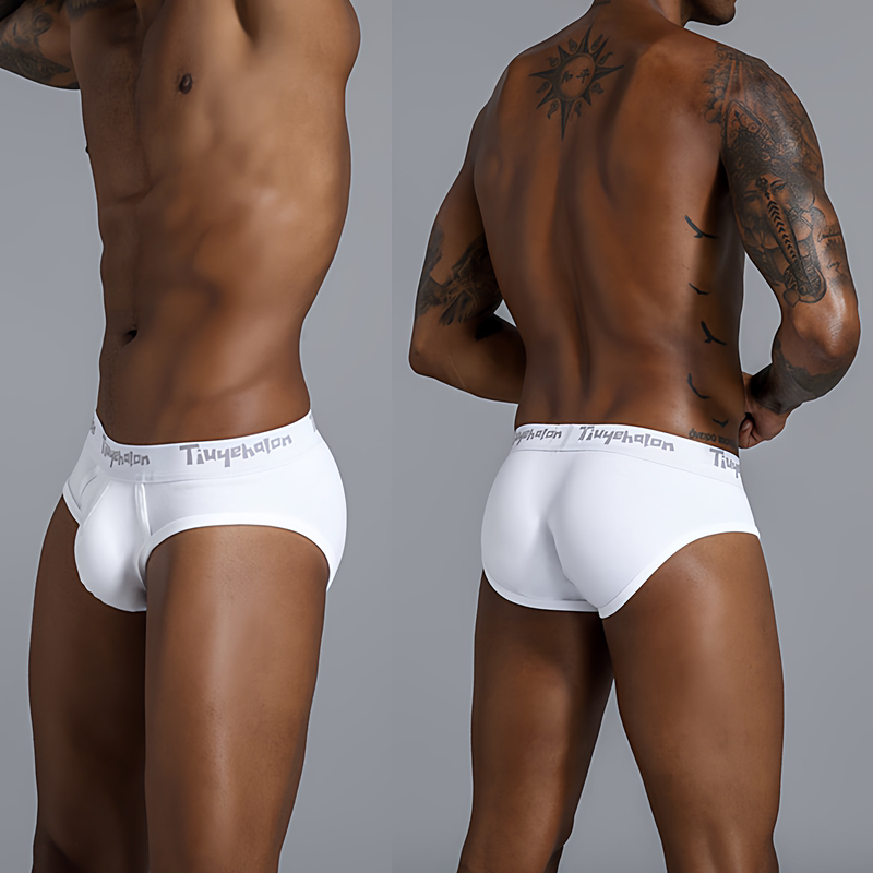 Men's Cotton Briefs, Low-Rise, Sexy Bulge Pouch, Comfortable and Breathable, Soft, Trendy Brand, Butt-Lifting