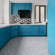 Light luxury bed and breakfast terrazzo tile large particle white brick Living room kitchen non-slip floor tile Shop chain floor tile