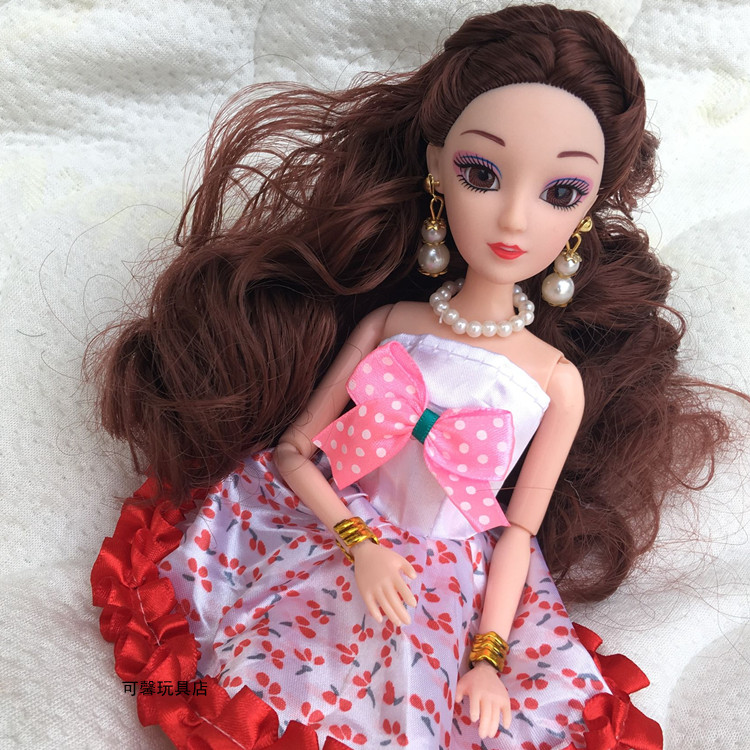 Dress Up Ancient Dress Up Barbie Trang sức Phụ kiện Tai cắm Vòng cổ Kết hợp Cô gái Trẻ chơi Nhà Đồ chơi phụ kiện búp bê giá rẻ