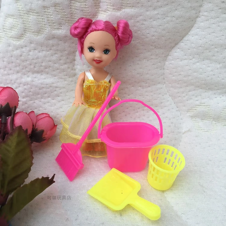 Bộ đồ chơi mô phỏng búp bê Kexin Bara Phụ kiện đồ nội thất / dụng cụ vệ sinh búp bê nhỏ Bộ ba mảnh / đồ chơi cho bé gái - Búp bê / Phụ kiện