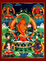 Tibetan Ningma School Five Manjusri Bodhisattva Manjusri Wang Bodhisattva statue photo Buddha Bodhisattva photo double-sided plastic