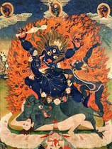 Tantric guardian god image Yan magic Guardian Image hell guardian image photo double-sided plastic metal plate painting