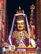 Buddhist portraits Tibetan Buddhist portraits of the Great Shorelin Peanut Great Saints Statue Lotus Division Statue like portrait over plastic metal sheet Painting Core