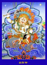 Tibetan Buddhism Buddhism the White God of Wealth portrait photo metal plate multi-size customization