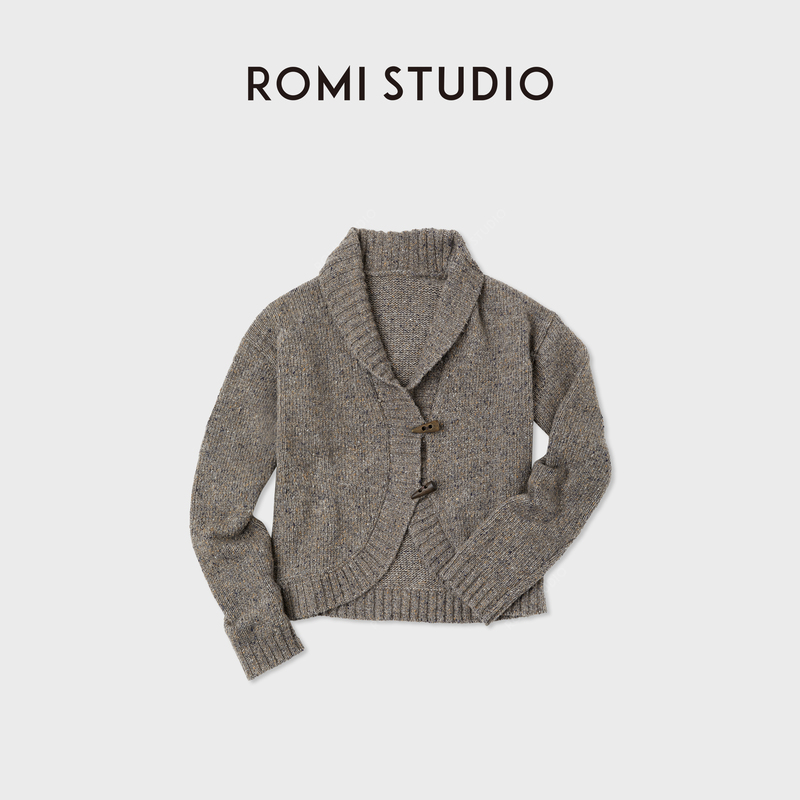 Romi Studio Warm Encounter Alpaca Wool Chunky Knit Mixed Yarn Vintage Sweater Cardigan Rwcast5405 Romi Studio Warm Encounter Alpaca Wool Chunky Knit Mixed Yarn Vintage Sweater Cardigan Rwcast5405