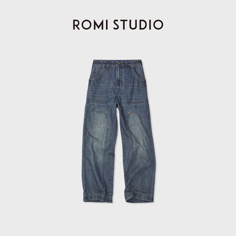 Romi Studio Pocket Denim Soft Thin Draped Cotton Gradient Washed Workwear Jeans Rwdrx84217 Romi Studio Pocket Denim Soft Thin Draped Cotton Gradient Washed Workwear Jeans Rwdrx84217