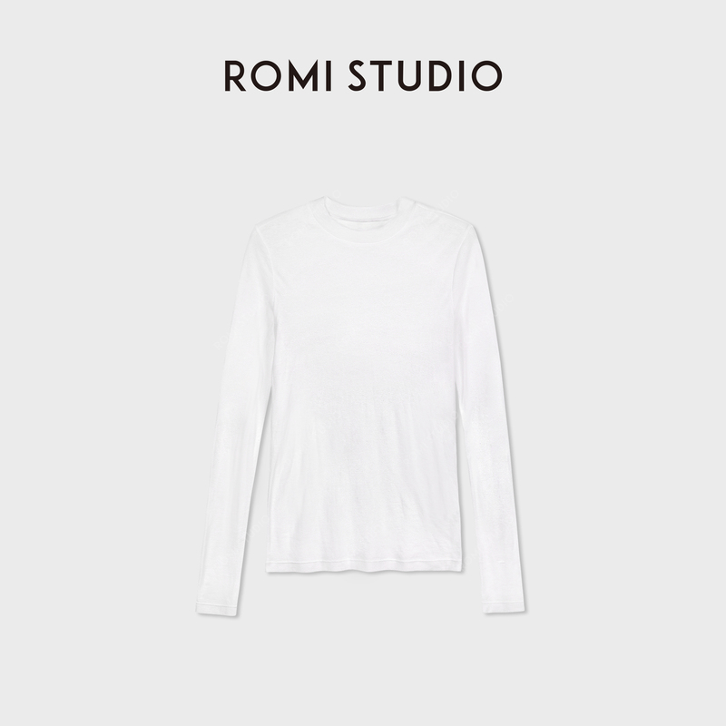 Romi Studio Milk-Colored Soft and Slightly Sheer Knit Top with a Relaxed Vibe and Waist-Cinching Design, Long Sleeves Rwdss91848 Romi Studio Milk-Colored Soft and Slightly Sheer Knit Top with a Relaxed Vibe and Waist-Cinching Design, Long Sleeves Rwdss91848