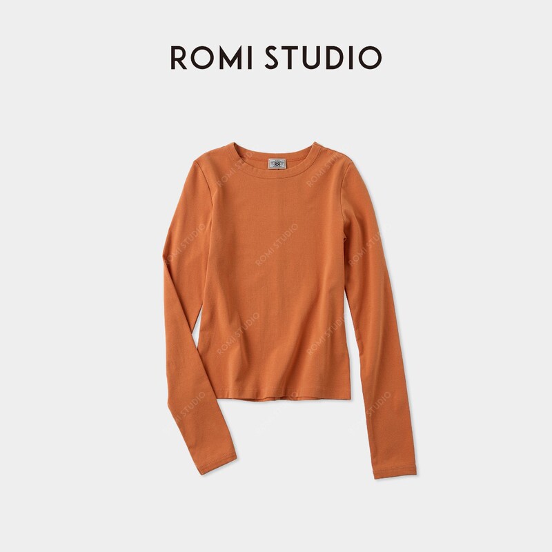 Romi Studio Authoritative Long-Sleeved Cotton Slim-Fit Stretchy Comfortable Short Long-Sleeved T-Shirt Rwcast5306 Romi Studio Authoritative Long-Sleeved Cotton Slim-Fit Stretchy Comfortable Short Long-Sleeved T-Shirt Rwcast5306