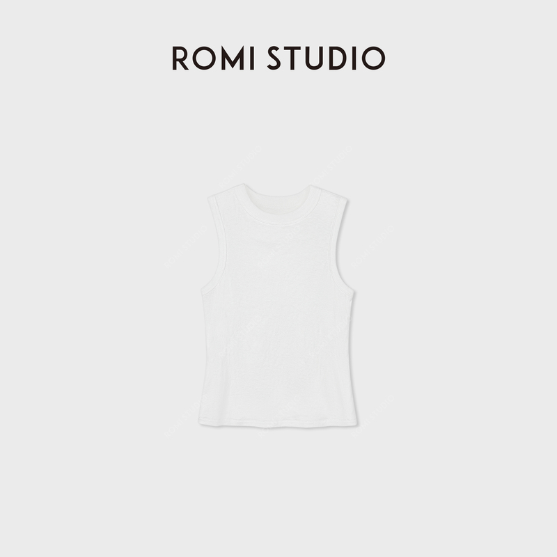 Romi Studio Lightweight, Breathable, Soft and Waxy Pure Cotton Slightly See-Through Slim-Fitting Base Vest Rwdrsd3558 Romi Studio Lightweight, Breathable, Soft and Waxy Pure Cotton Slightly See-Through Slim-Fitting Base Vest Rwdrsd3558