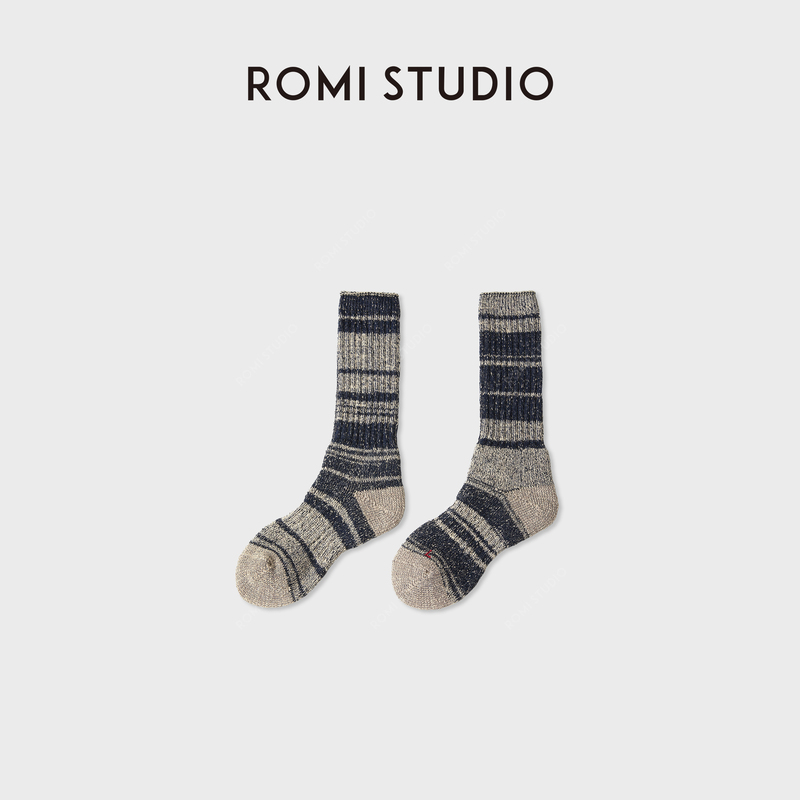 Romi Studio Warm Winter Imitation Wool Floral Yarn Asymmetrical Terry Soft Mid-Calf Socks Rwcwp35720 Romi Studio Warm Winter Imitation Wool Floral Yarn Asymmetrical Terry Soft Mid-Calf Socks Rwcwp35720