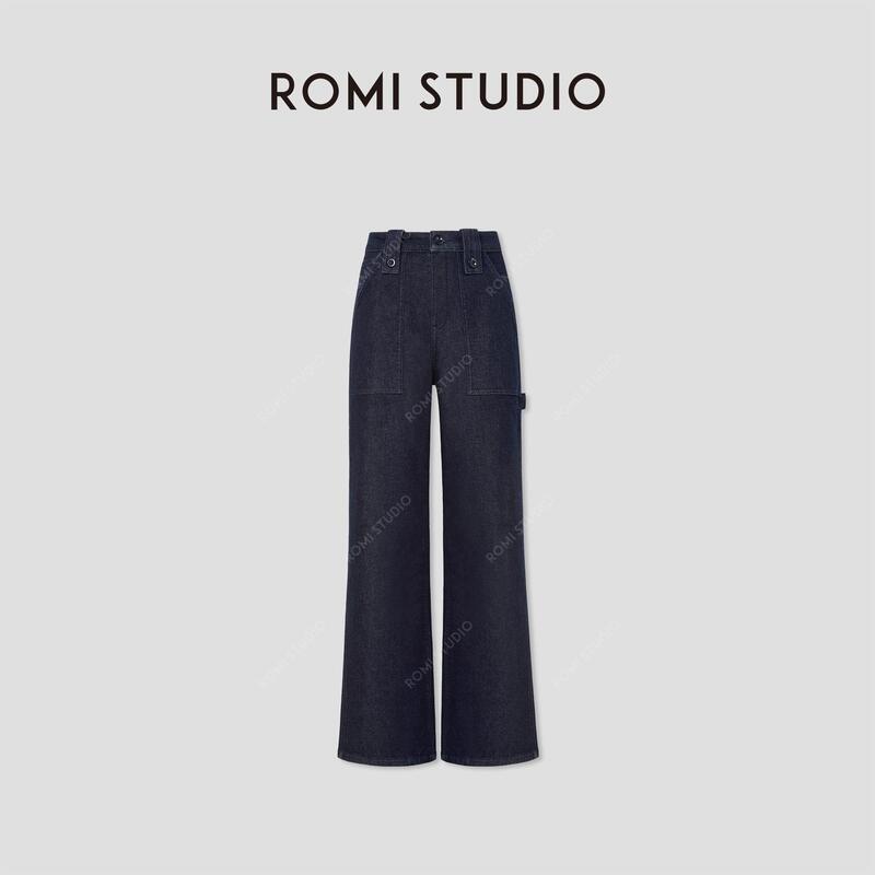Romi Studio “Workwear Aesthetics” Sheep Wool and Cotton Blend Thick Fleece-Lined Jeans Rw24Ax80835 Romi Studio “Workwear Aesthetics” Sheep Wool and Cotton Blend Thick Fleece-Lined Jeans Rw24Ax80835