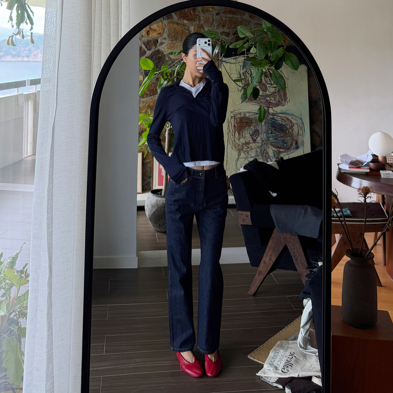 Romi Studio Straight-Leg Denim Jeans with a Textured Twill Cotton Feel Rwcwxt6630