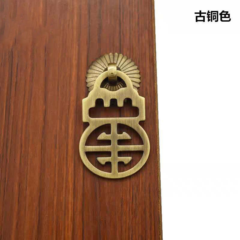 Drawer pure copper handle cabinet door hollowed hands classical furniture like antique copper hands hands all bronze hands