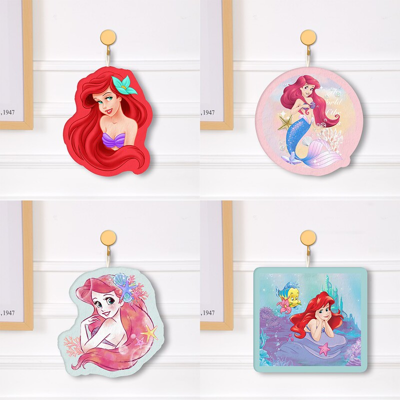 Princess Ariel Little Mermaid Cartoon Hangable Absorbent Sponge Hand Towel Decorative Small Pendant