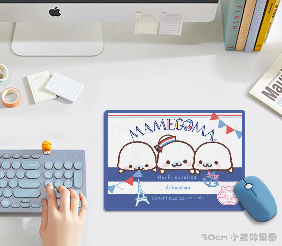 小海豹Mamegoma周边卡通便携滑鼠垫 海豹宝宝主题胶垫材质