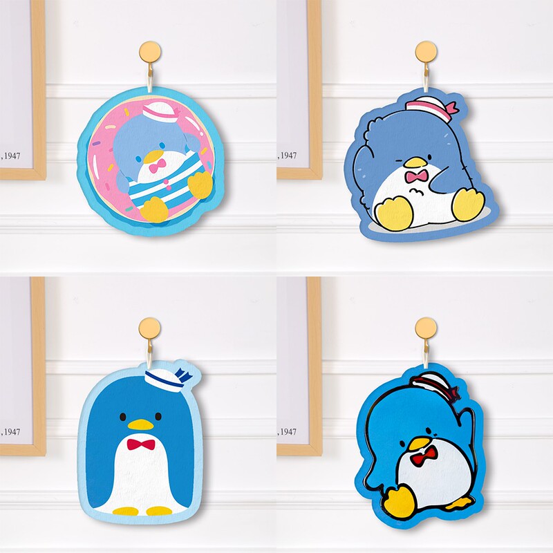Penguin Sam Tuxedosam Special-Shaped Kitchen and Bathroom Hand Towel Absorbent Sponge Hand Towel Towel