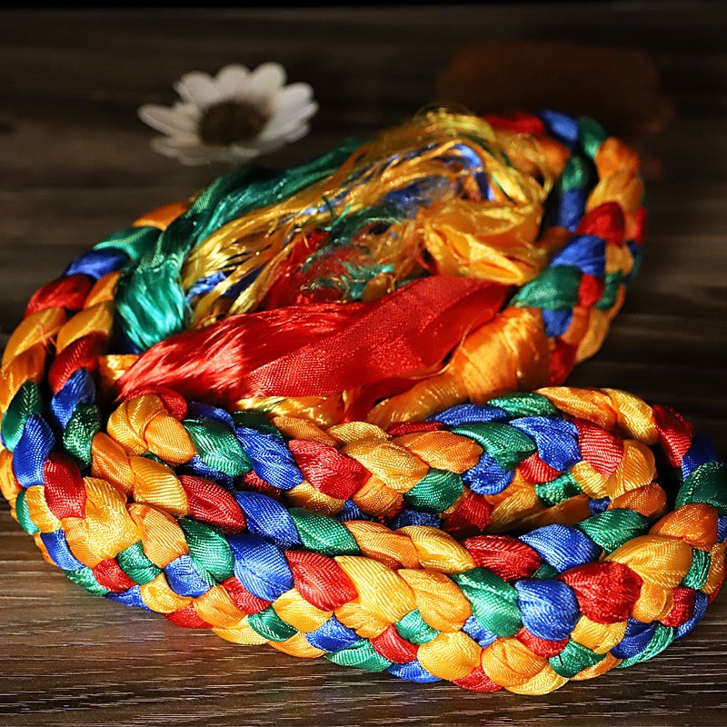 Tibetan five-color Vajra knot car pendant safe car inner pendant rope car pendant auspicious knot colorful Hatta