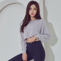 Outdoor Sports Long Sleeve Short woman Running jacket Loose Casual Fitness Clothing Round Collar Yoga Blouse Hood Clothing