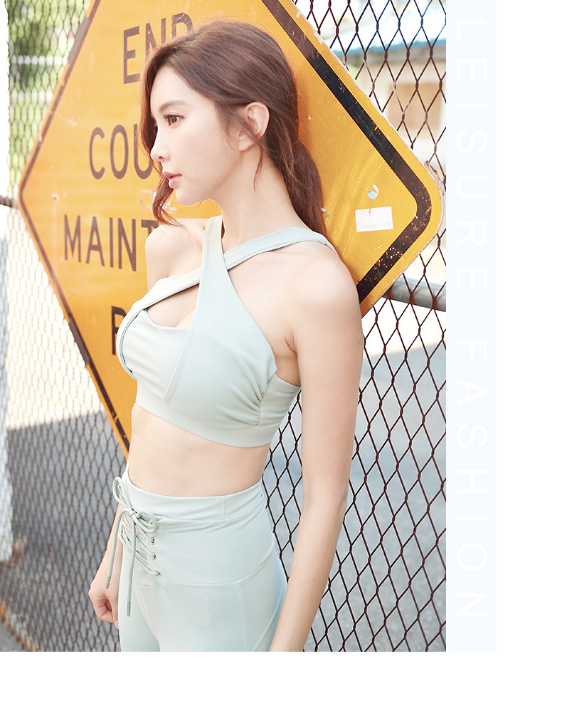 Mùa thu mới cường độ cao chạy bộ đồ lót thể thao chống sốc tập hợp các khuôn mẫu làm đẹp trở lại yoga tập thể dục áo ngực - Đồ lót thể thao áo khoác tập gym nữ