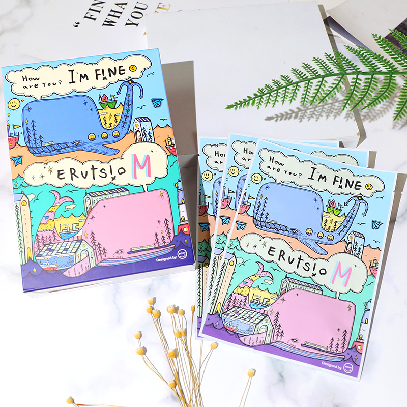 Korea Cheongdam-dong IM FINE cartoon whale complex essence mask 10 pieces moisturizing moisturizing whitening