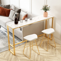 Bar table Household marble balcony partition Living room Simple commercial small bar Nordic light luxury creative bar table