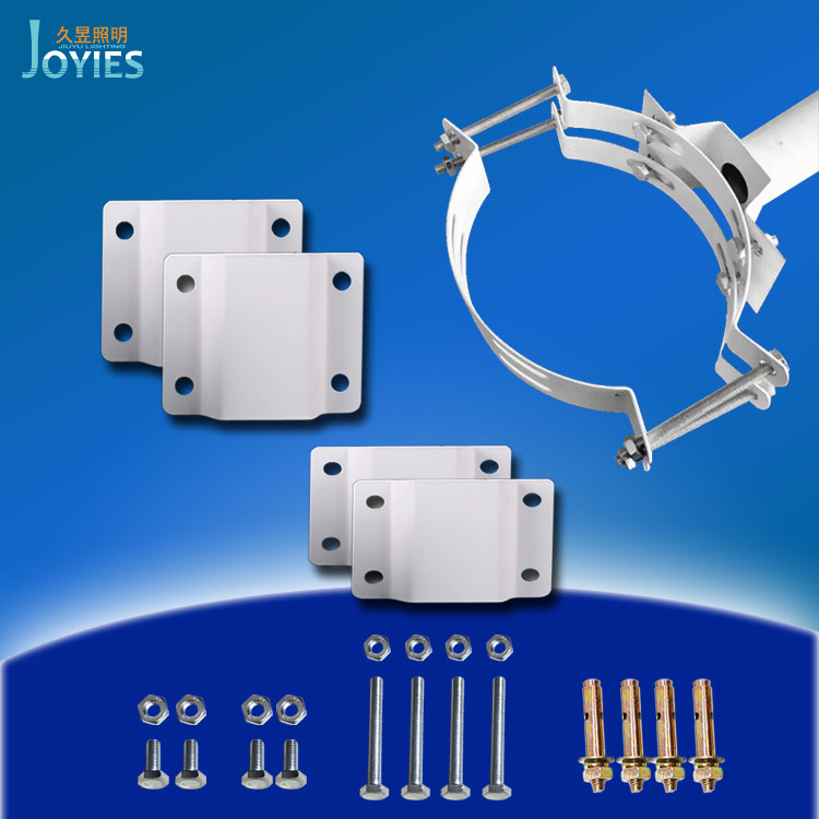 Solar light bracket hoop piece street light pole installation stainless steel accessories support frame back cover iron sheet screw accessories