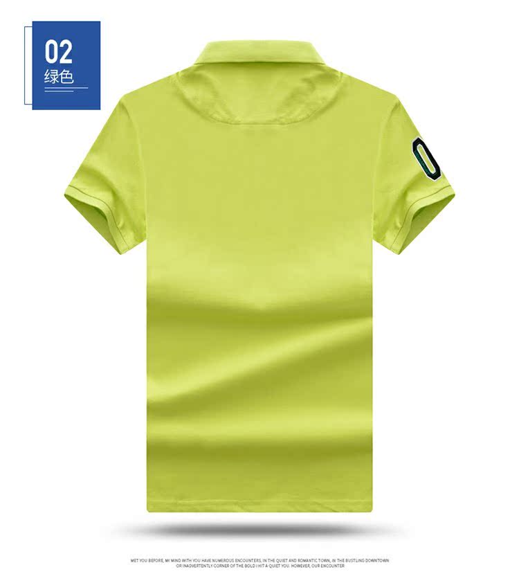 Mùa hè 2018 mới kinh doanh giản dị màu nửa tay áo Paul polo cotton cotton ve áo trung niên nam áo thun nam cổ tròn