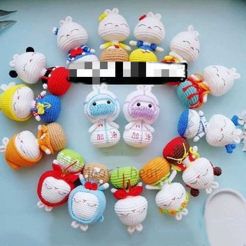 Handmade DIY Crochet Knitting Doll 397 Fat Komori Miss Rabbit Illustrated Non-Video Cute Tutorial Recommended
