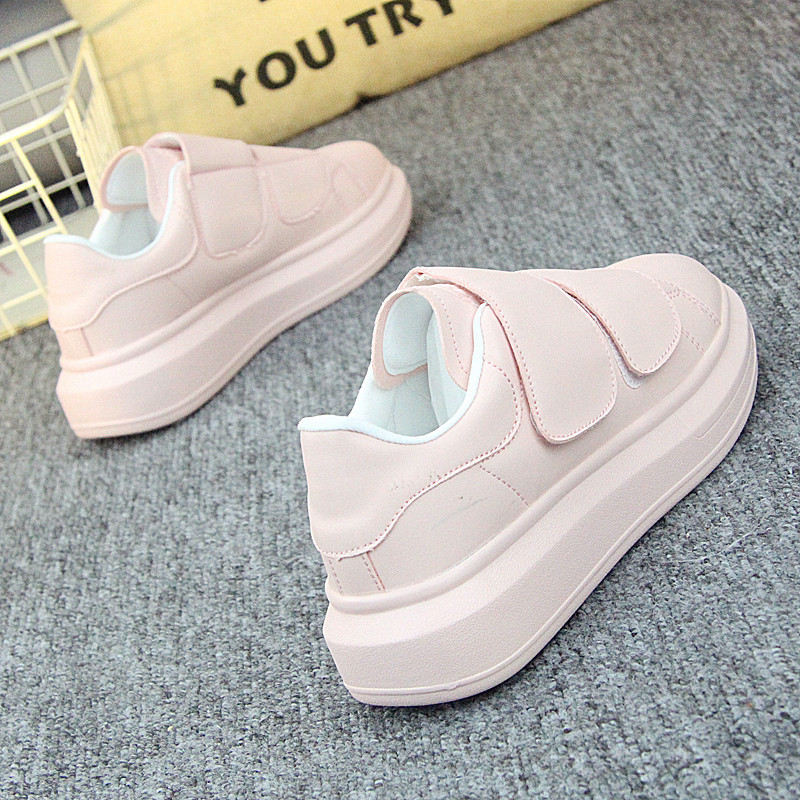 Small White Shoes Women Ins Boards Shoes Women Street Beats Net Red Pink Sneakers Original Juku Uzzang Board Shoes Thick Base Port Taste Shoes