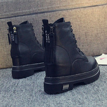 European station trend Net red womens boots inside 10cm Martin boots plus velvet warm snow shoes autumn and winter womens short boots