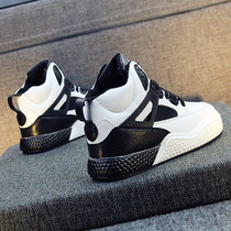 2020 Autumn new high-top shoes female Korean sports shoes female Inner height casual shoes Net red handsome street dance board shoes
