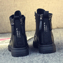 2021 Winter new Korean version 100 hitch Martin boots ladies double zipper casual women boots with short boots plus suede thickened