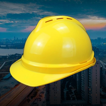 Guangxi Nanning National Standard Construction Site Helmet Helmet Yellow and White Breathable Construction Protection Thick Custom Printing