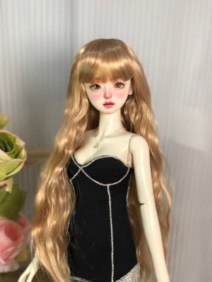 taobao agent [Wig] Ziyu doll 3 points BJD doll Xiongmei high temperature silk, bangs chrysanthemum top noodle rolling embryo