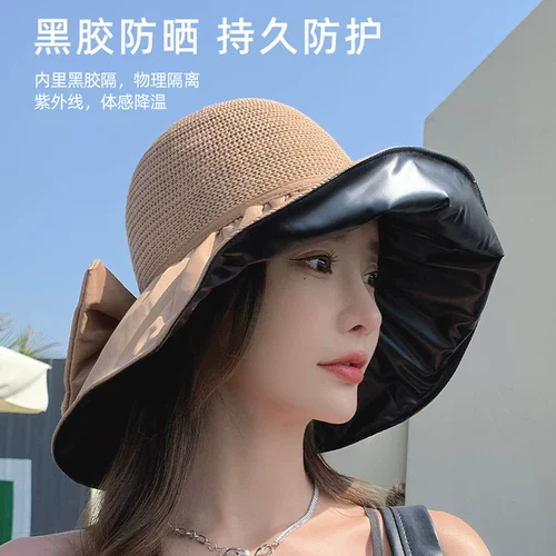 Летняя шапка, солнцезащитная шляпа с бантиком, защита от солнца, коллекция 2023