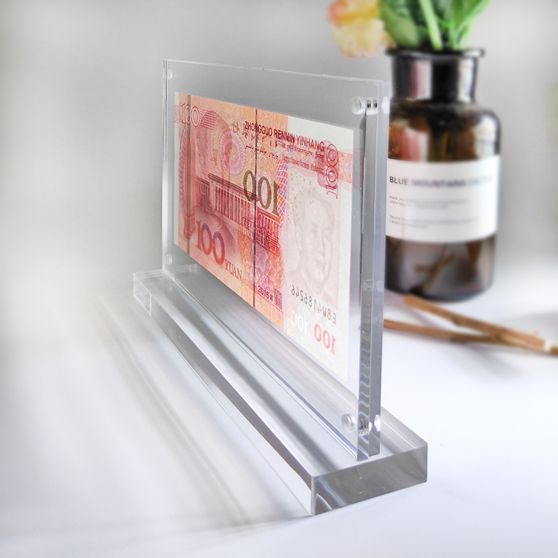 Acrylic Photo Frame Can Hold Four or Five Hundred Dollar Bills (Usd, Rmb, Hkd) as a Graduation Gift for Girlfriend, High Transparency, Can Be Engraved Acrylic Photo Frame Can Hold Four or Five Hundred Dollar Bills (Usd, Rmb, Hkd) as a Graduation Gift for Girlfriend, High Transparency, Can Be Engraved