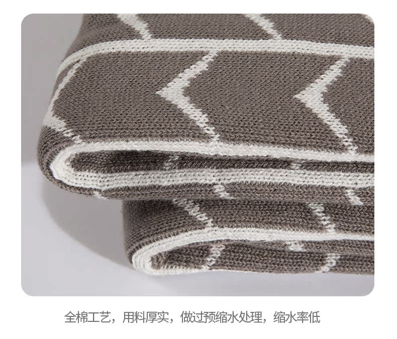 Joes Mỹ Joad đơn giản hình học bông giản dị đan chăn bông chăn mỏng chăn ngủ trưa - Ném / Chăn chăn lông nhung