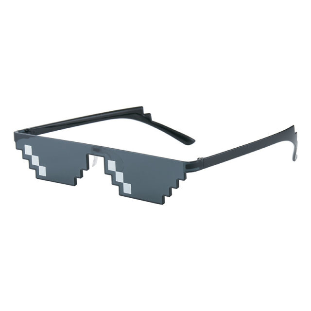 ແວ່ນຕາກັນແດດສອງມິຕິ mosaic ໃໝ່ minecraft trend fashion sunglasses pixel personalized