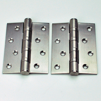 304 stainless steel brushed solid wood door slotted hinge hinge 4 inch thick strong load bearing silent door hinge