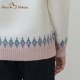 Huamuma autumn and winter Japanese style women's jacquard round neck pullover sweater 1K27151