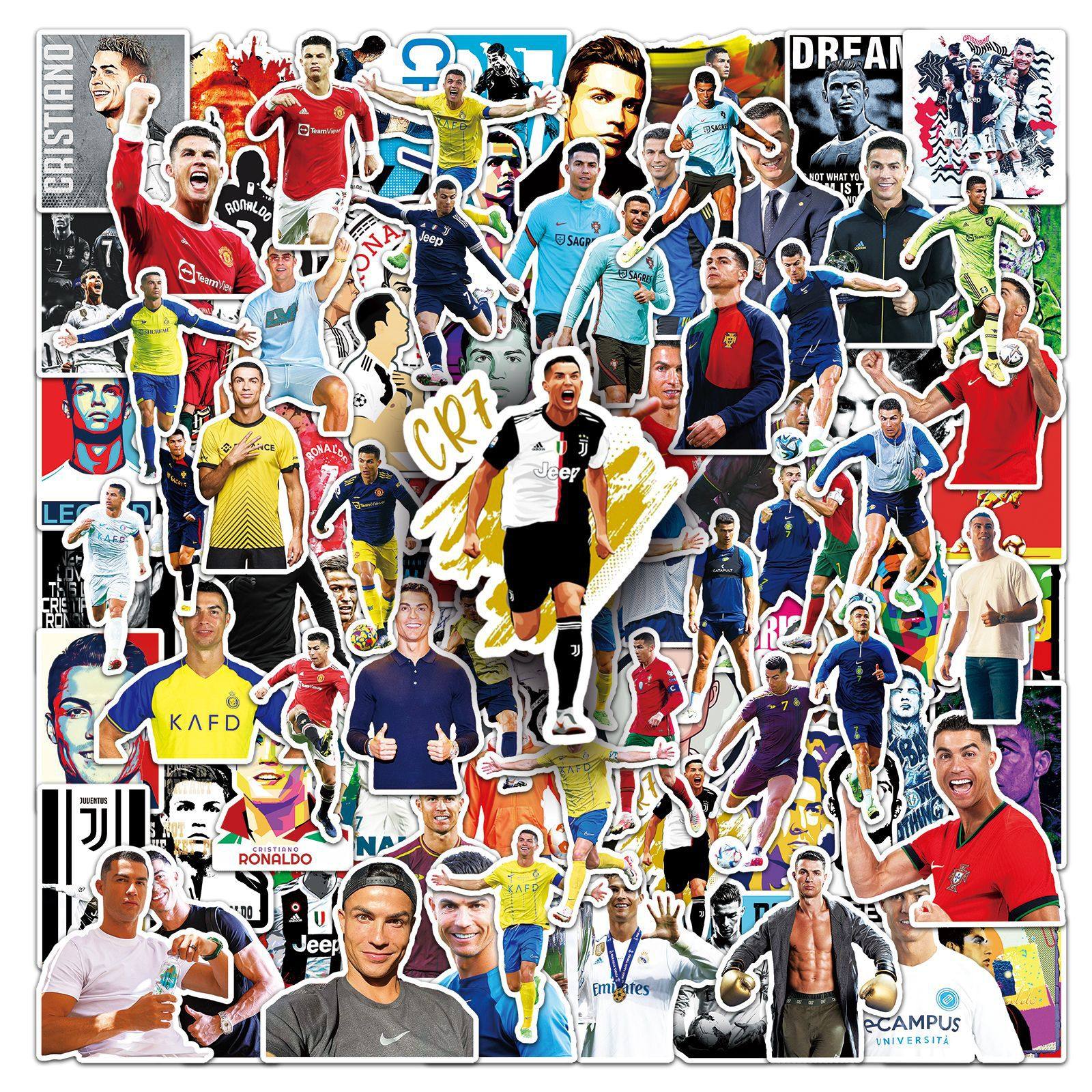 102 Cristiano Ronaldo Graffiti Stickers Cross-Border Sports Football Star European Cup Decoration Luggage Suitcase Water Bottle Stickers