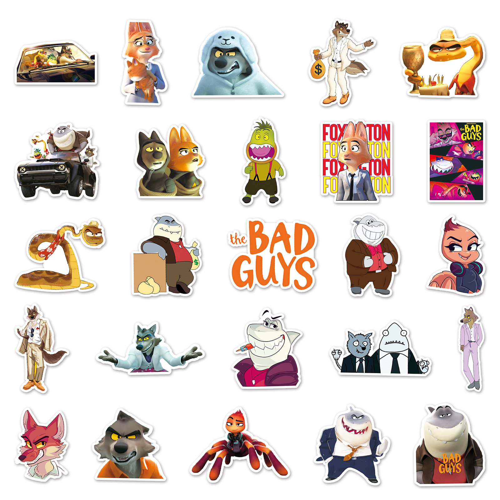 50 Bad Egg Alliance Graffiti Personalized Cross-Border Cartoon Animation Guka DIY Mobile Phone Case Luggage Stickers Waterproof