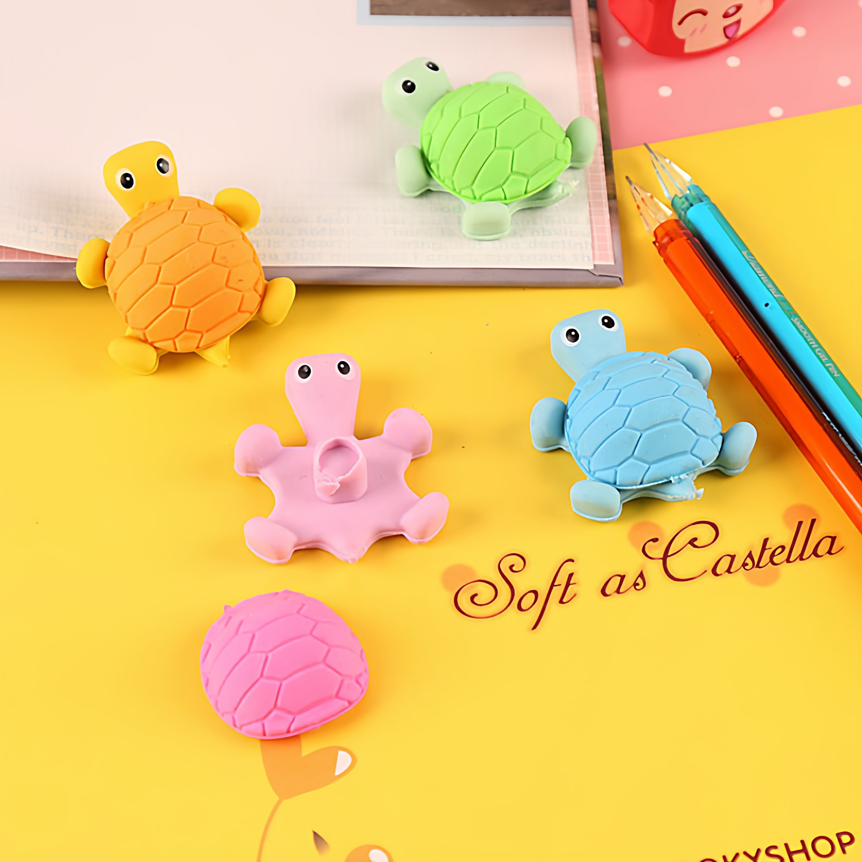 Creative Cartoon Eraser Little Turtle Eraser Primary School Supplies Kidsren's Cute Creative Reward Eraser