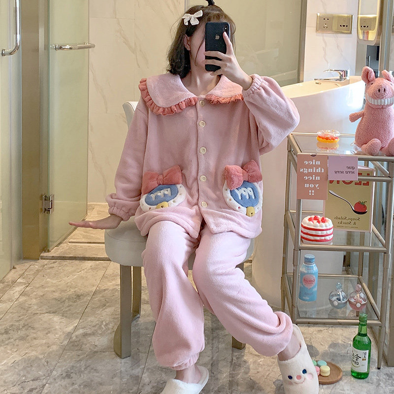 Chicago Transfer School Students ~ Texture Menopausal Sleep Yi Women Autumn Winter Cardiolith Coral Suede Spring Autumn Extractable Outwear Suits