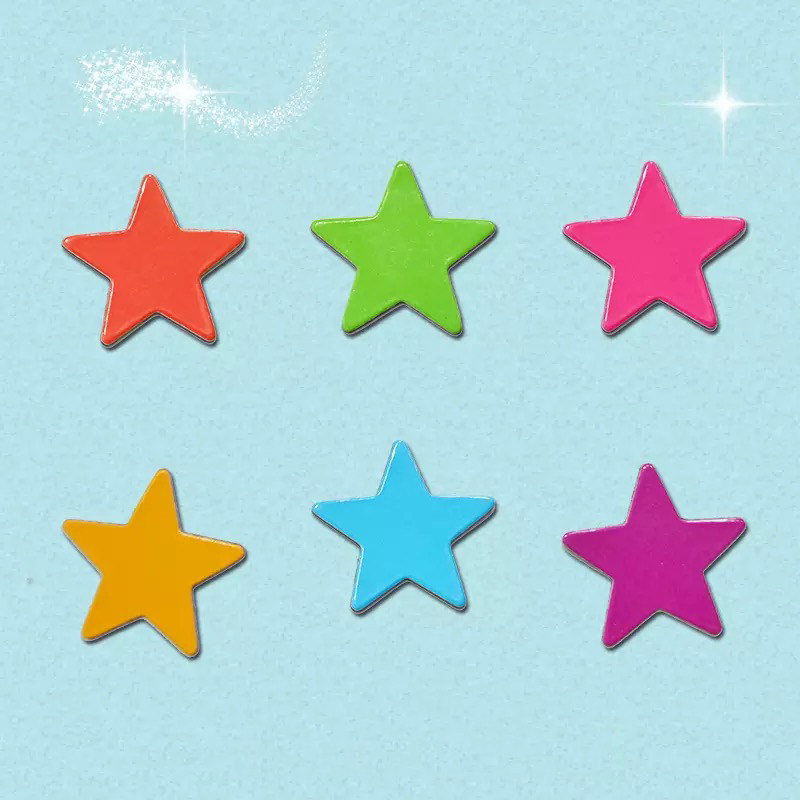 30 50MM five-pointed star refrigerator magnet star magnet whiteboard magnet work progress sign magnetic magnet