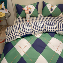 Jinxi Road cotton cotton four-piece set Winter thickened girl heart 100 sheets quilt cover 4 three-piece bedding