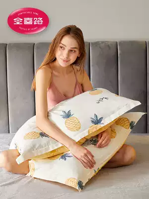 Jinxi Road cotton pillowcase a pair of cotton printed pillowcase single student adult pillowcase 48x74